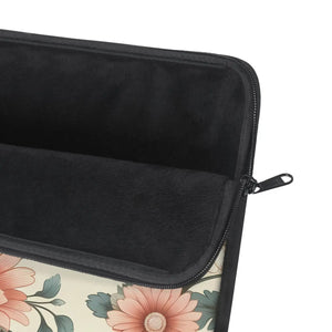 Pastel Floral Pattern Laptop Sleeve - Padded Travel - Dipaliz - Bags