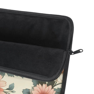 Pastel Floral Pattern Laptop Sleeve - Padded Travel - Dipaliz - Bags