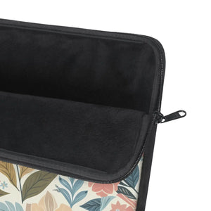 Pastel Floral Pattern Laptop Sleeve - Plush Fleece Interior - Dipaliz - Bags