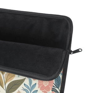 Pastel Floral Pattern Laptop Sleeve - Plush Fleece Interior - Dipaliz - Bags