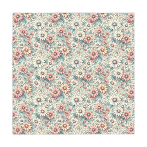 Pastel Floral Pink Tablecloth – One-sided Print - Dipaliz - Tablecloths