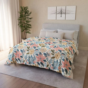 Soft Pastel Floral Blankets – Minky Polyester - Dipaliz