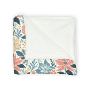 Soft Pastel Floral Blankets – Minky Polyester - Dipaliz