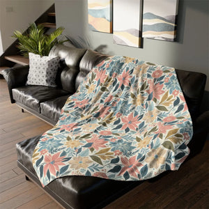 Soft Pastel Floral Blankets – Minky Polyester - Dipaliz