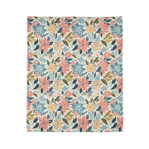 Soft Pastel Floral Blankets – Minky Polyester - Dipaliz