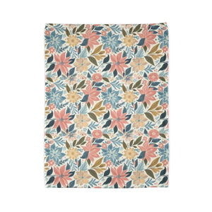 Soft Pastel Floral Blankets – Minky Polyester - Dipaliz