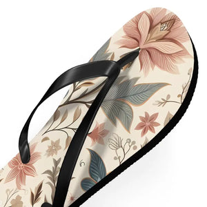 Pastel Floral Flair Unisex Flip Flops - Summer Comfort Style - Dipaliz - Slippers