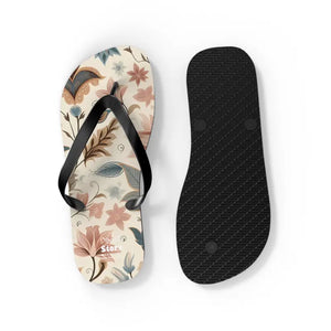 Pastel Floral Flair Unisex Flip Flops - Summer Comfort Style - Dipaliz - Slippers
