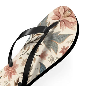 Pastel Floral Flair Unisex Flip Flops - Summer Comfort Style - Dipaliz - Slippers