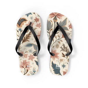 Pastel Floral Flair Unisex Flip Flops - Summer Comfort Style - Dipaliz - m / Black Sole - Slippers