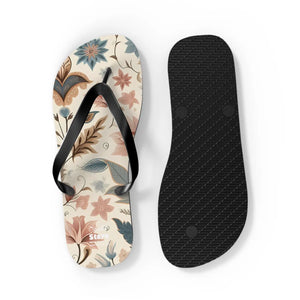 Pastel Floral Flair Unisex Flip Flops - Summer - Dipaliz - Slippers
