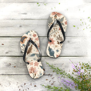 Pastel Floral Flair Unisex Flip Flops - Summer - Dipaliz - Slippers