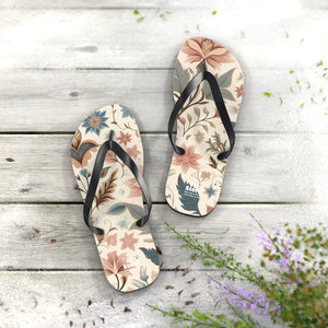 Pastel Floral Flair Unisex Flip Flops - Summer - Dipaliz - Slippers