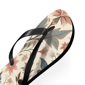 Pastel Floral Flair Unisex Flip Flops - Summer - Dipaliz - Slippers