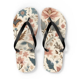 Pastel Floral Flair Unisex Flip Flops - Summer - Dipaliz - Slippers