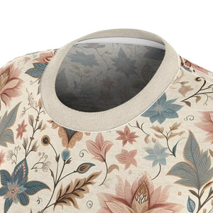 Timeless Pastel Floral Aop T-shirt for Women - Dipaliz - T-shirts