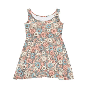 Pastel Floral Skater Dress – Eco Friendly Dipaliz - Dresses - Xs