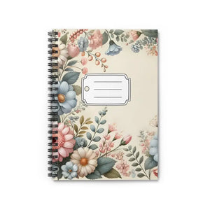 Paper Products - Pastel Floral Ruled Line Notebook for Creative Organization - Dipaliz one Size