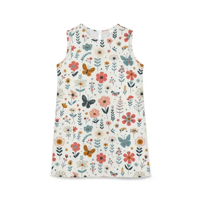 Step out in Style: Pastel Floral Jewel Neck Dress - Dresses