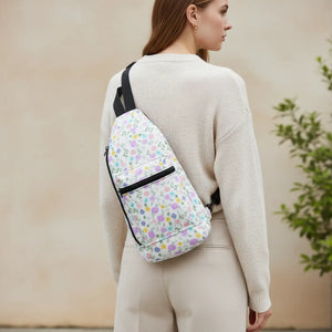 Pastel Floral Sling Bag - Lightweight Crossbody Backpack for Everyday & Travel - Cross Body Bags