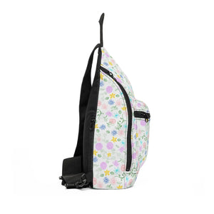 Pastel Floral Sling Bag - Lightweight Crossbody Backpack for Everyday & Travel - Cross Body Bags