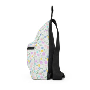 Pastel Floral Sling Bag - Lightweight Crossbody Backpack for Everyday & Travel - Cross Body Bags