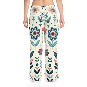 Pastel Floral Pajama Pants - Drawstring Polyester Jersey - Dipaliz - Pajamas