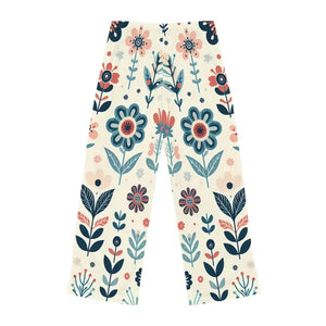 Pastel Floral Pajama Pants - Drawstring Polyester Jersey - Dipaliz - Pajamas
