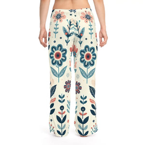 Pastel Floral Pajama Pants - Polyester Jersey Knit - Dipaliz - Pajamas