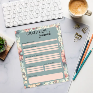 Florals Gratitude Journal - Captivating Pastel Design - Dipaliz - Notepads