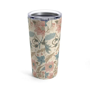 Pastel Flowers Tumbler 20oz - Stainless Steel Travel Cup - Dipaliz - Thermoses