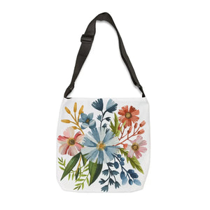 Pastel Flowers Aop Tote Bag - Durable Polyester - Dipaliz - Bags