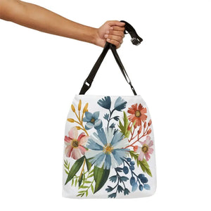 Pastel Flowers Aop Tote Bag Stylish Organizer - Dipaliz - Bags