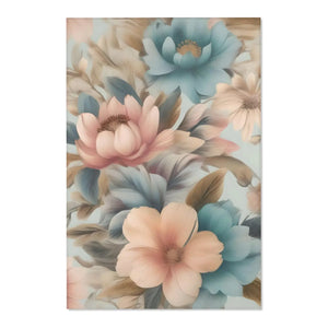 Pastel Flowers Area Rugs – Chenille Decor - Dipaliz