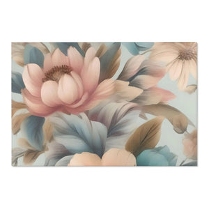 Pastel Flowers Area Rugs – Chenille Decor - Dipaliz