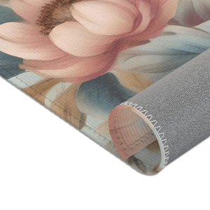 Pastel Flowers Area Rugs – Chenille Decor - Dipaliz