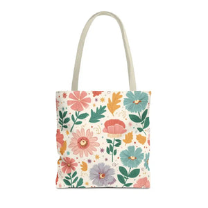 Tote Bag Bliss - Pastel Flowers Aop Style - Dipaliz - 16’’ × / Beige - Shopping Totes