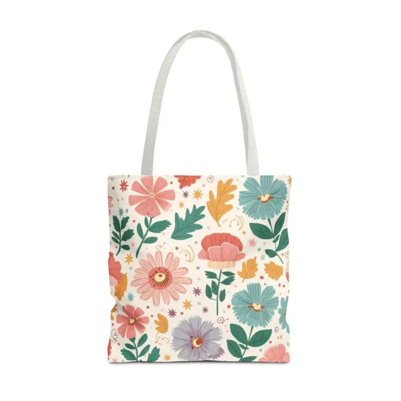 Tote Bag Bliss - Pastel Floral Chic | Dipaliz - 18’’ × / White - Shopping Totes