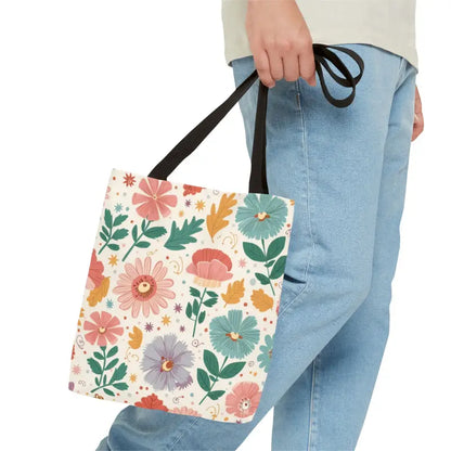 Tote Bag Bliss - Pastel Floral Chic | Dipaliz - Shopping Totes