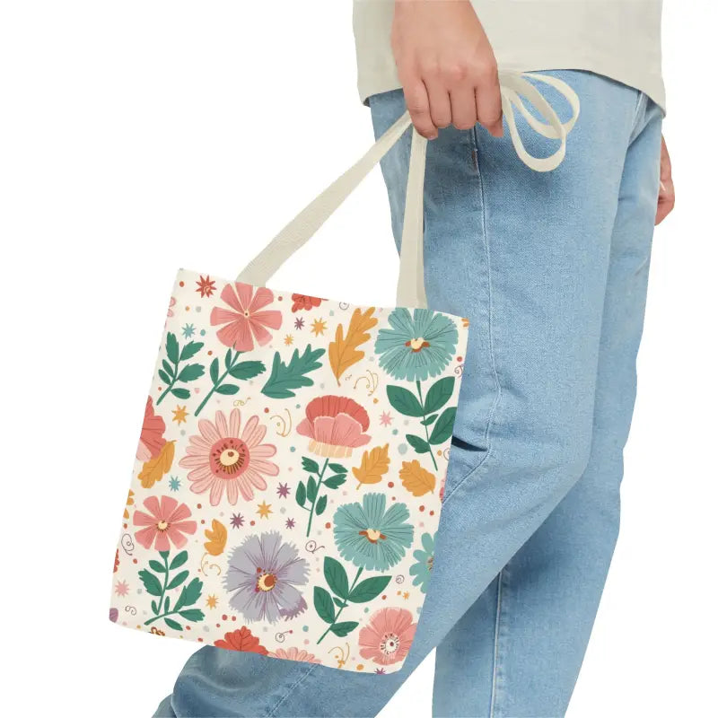 Tote Bag Bliss - Pastel Floral Chic | Dipaliz - Shopping Totes