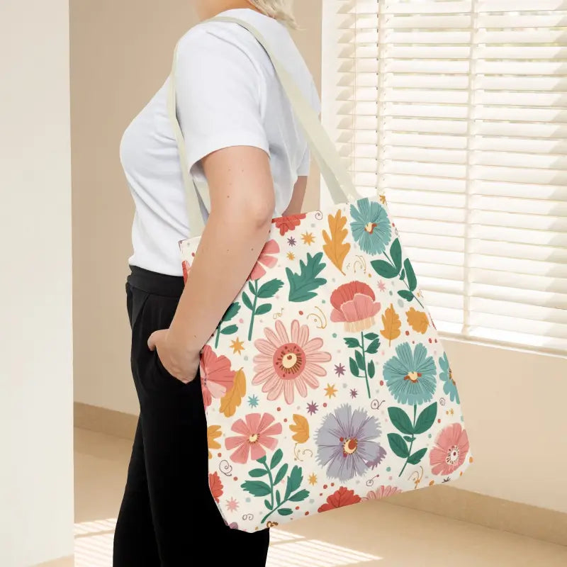 Tote Bag Bliss - Pastel Floral Chic | Dipaliz - Shopping Totes