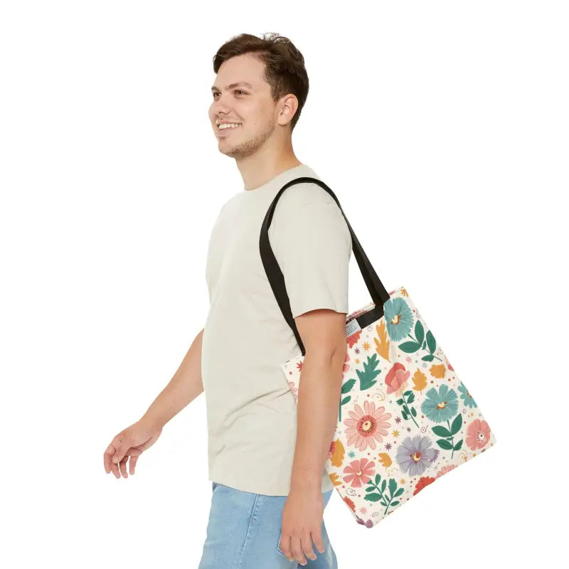 Tote Bag Bliss - Pastel Floral Chic | Dipaliz - Shopping Totes