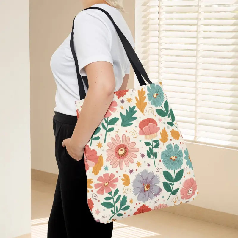 Tote Bag Bliss - Pastel Floral Chic | Dipaliz - Shopping Totes