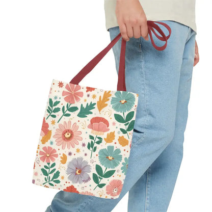 Tote Bag Bliss - Pastel Floral Chic | Dipaliz - Shopping Totes
