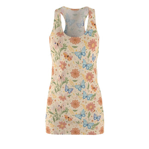 Floral Racerback Dress – Pastel Flowers Dipaliz - Dresses - Xs