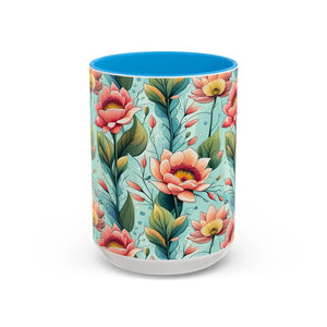 Pastel Flowers Colorful Mugs - Ceramic Gift - Dipaliz