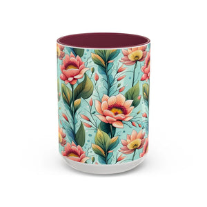 Pastel Flowers Colorful Mugs - Ceramic Gift - Dipaliz