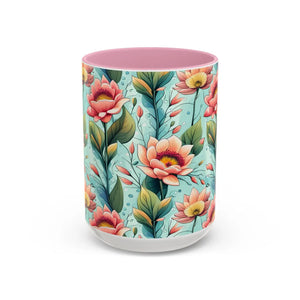 Pastel Flowers Colorful Mugs - Ceramic Gift - Dipaliz