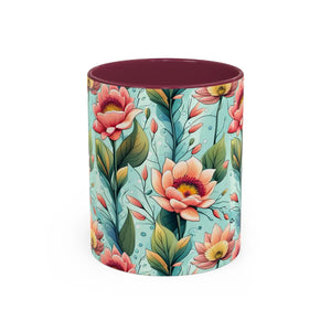 Pastel Flowers Colorful Mugs - Ceramic Gift - Dipaliz