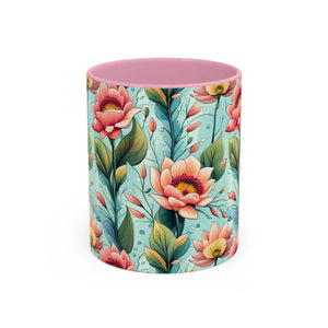 Pastel Flowers Colorful Mugs - Ceramic Gift - Dipaliz